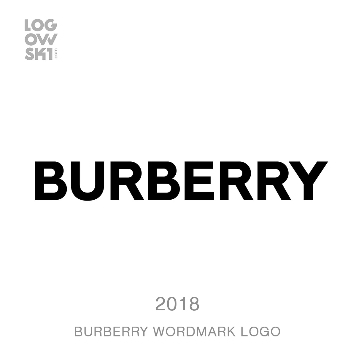 burberry logo history wordmark 2018