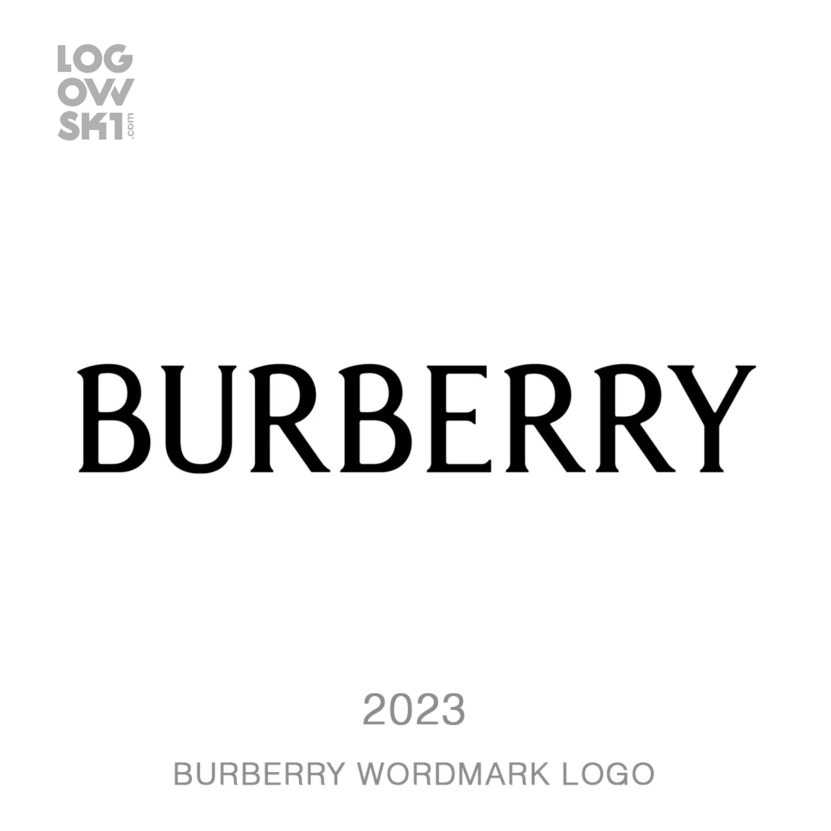 burberry logo history wordmark 2023