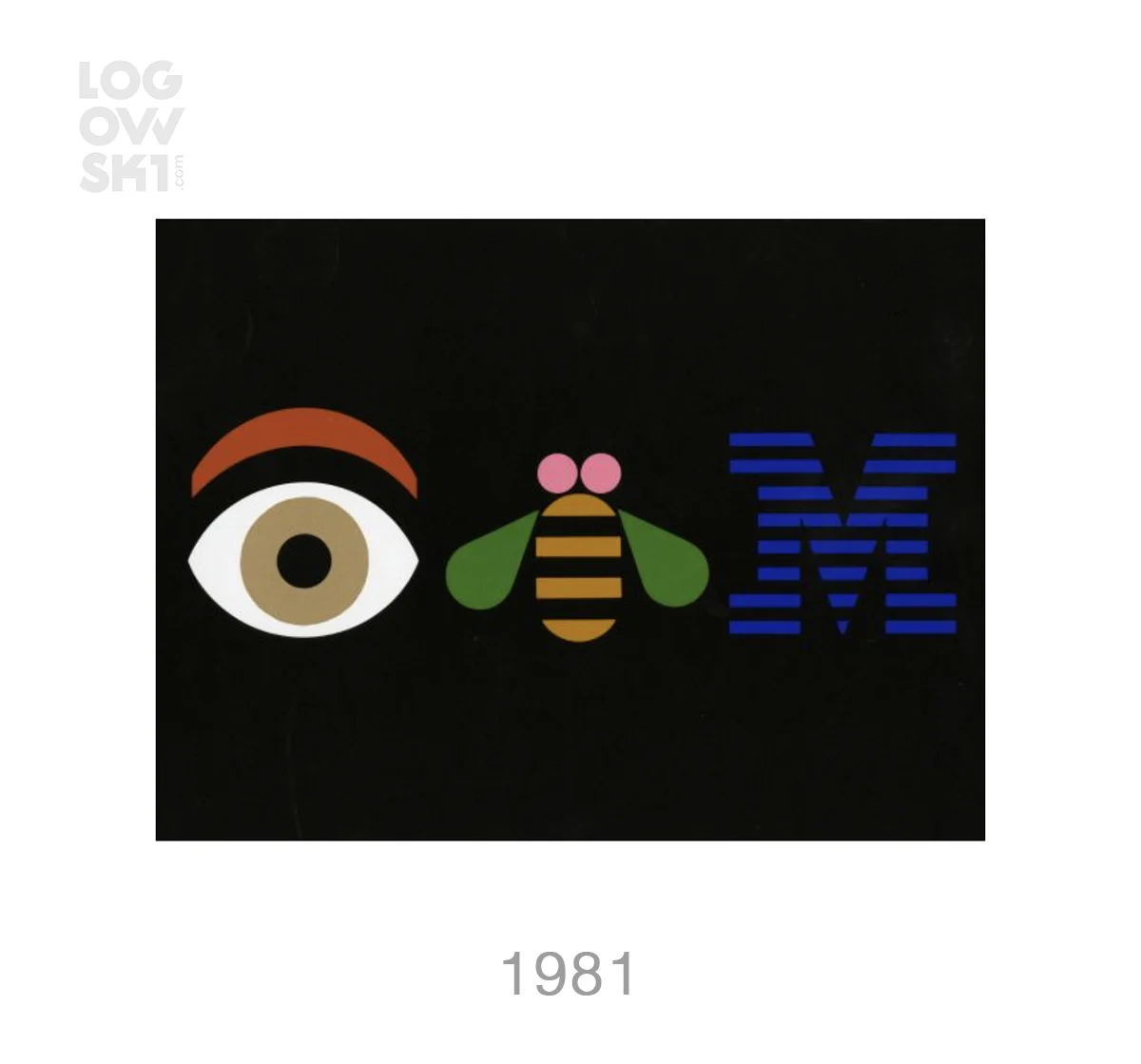 eye bee m funny 1981 logo