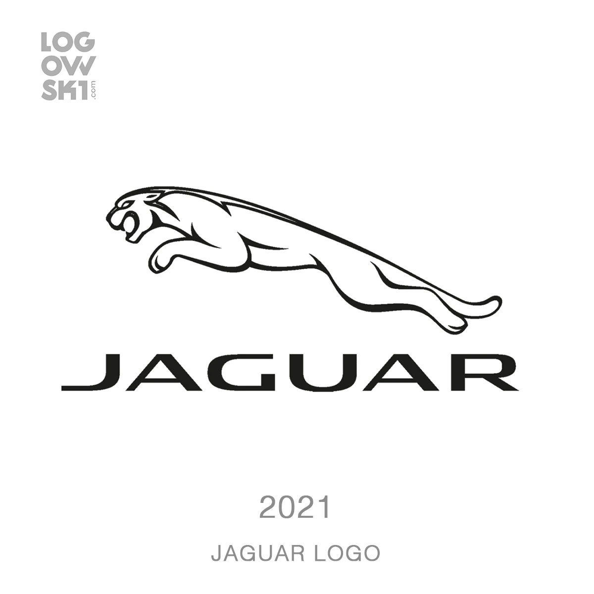 jaguar logo 2021 simple monochrome