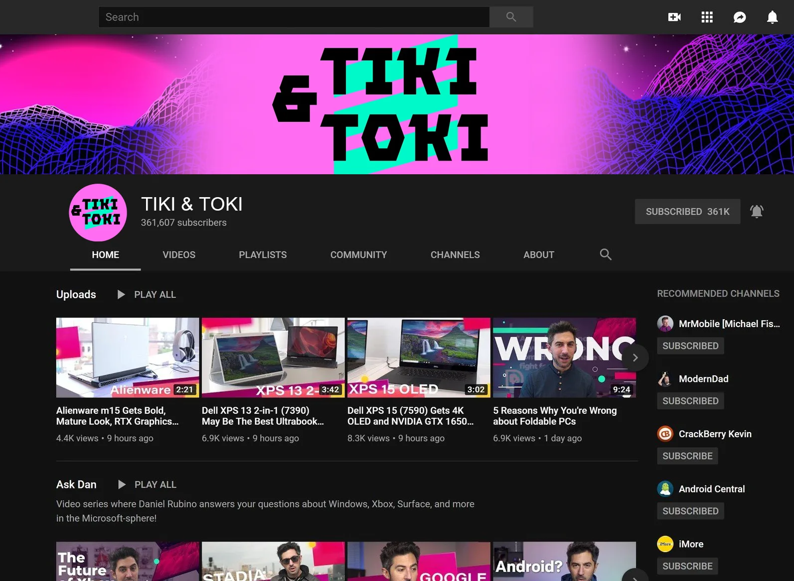 youtube channel design